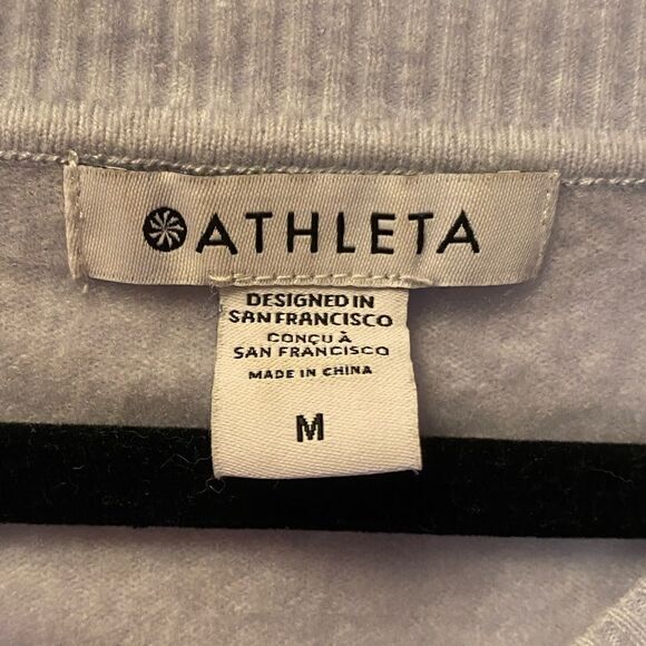 ATHLETA Hawthorn Crew Sweater Marino Wool Blend Voyage Grey Blue Women’s Medium - Picture 7 of 9
